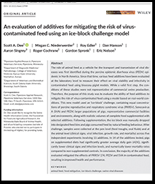 Additives study for mitigating virus contaminated feed risks